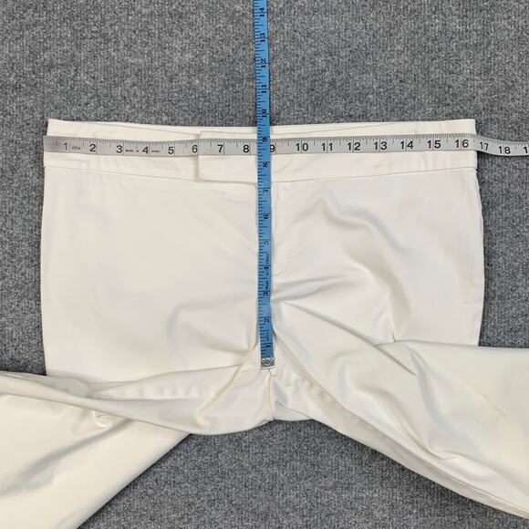 Lilly Pulitzer Pants Womens 8 White Palm Beach Fit Mid Rise Pocket Stretch Capri - Picture 4 of 9